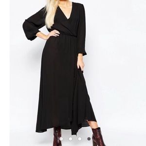 Monki | Dresses | Monki Black Wrap Maxi 